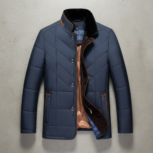 Elegante Herren Steppjacke mit Stehkragen | Warm | Winter