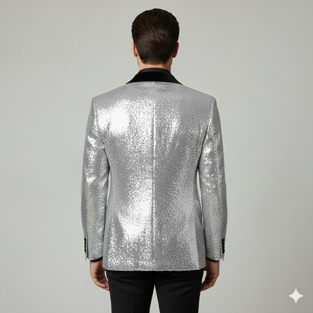 Herren Sakko mit Pailletten | Festlich & Elegant | Slim Fit