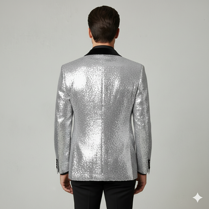 Herren Sakko mit Pailletten | Festlich & Elegant | Slim Fit
