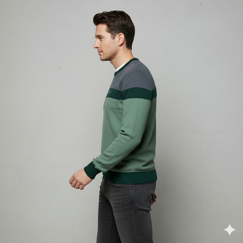 Gemusterter Strickpullover für Herren