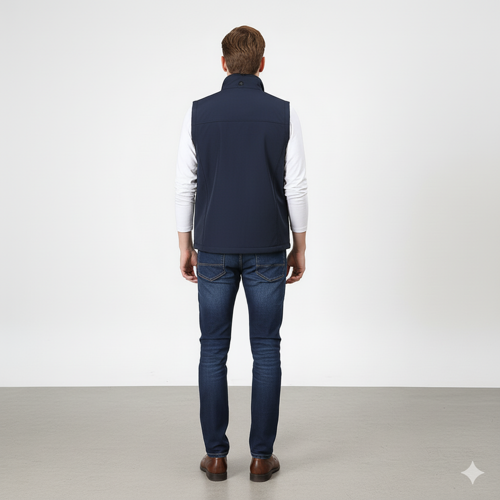 Herren Freizeitweste mit Reißverschluss | Leicht & Atmungsaktiv | Herbst