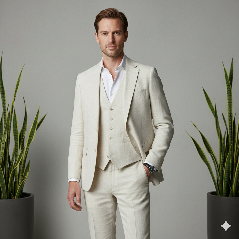 Leichter Herrenanzug aus Leinen | Herbst & Business
