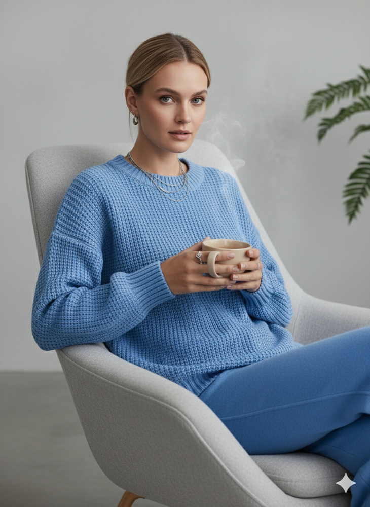 Locker gestrickter Damenpullover | Oversize & Freizeit