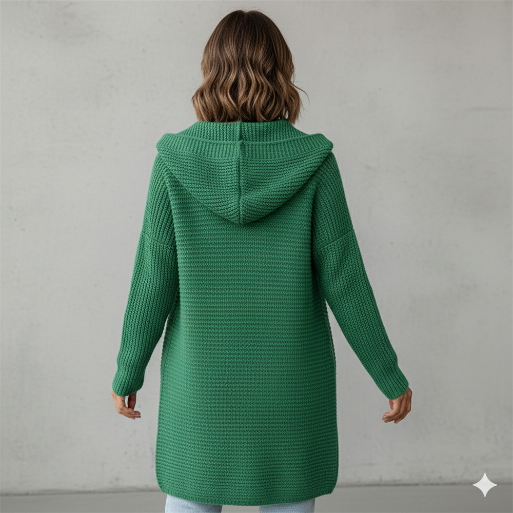 Damen Strickjacke mit Kapuze | Locker & Warm für Herbst Winter