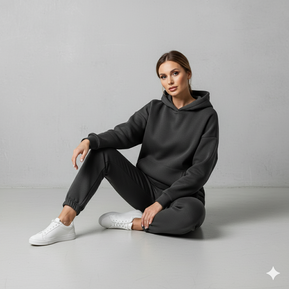 Warmer Damen Hoodie Zweiteiler | Bequem für Herbst & Winter