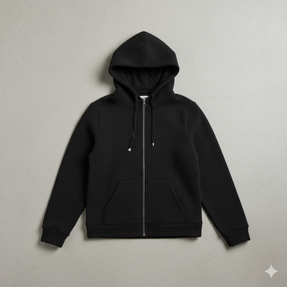 Leichter Damen Kapuzen Strickjacke mit Reißverschluss | Übergang