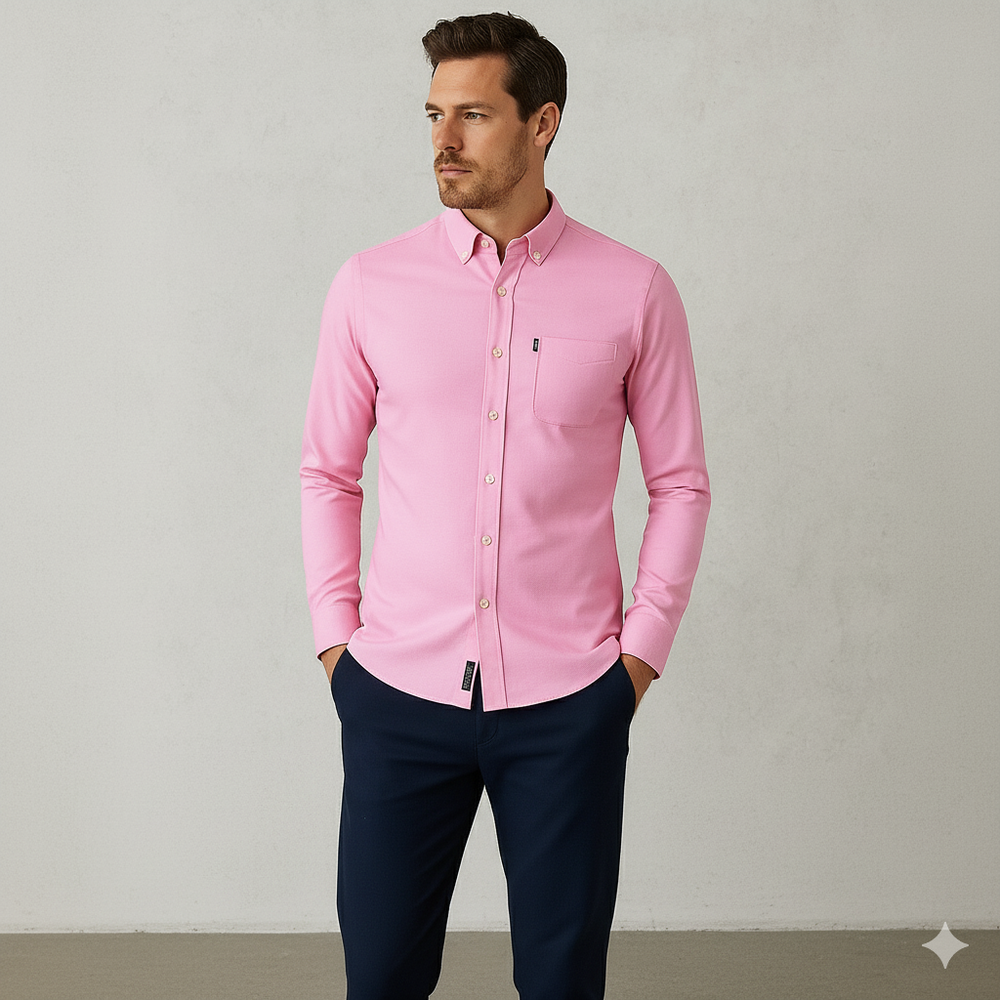 Herren Slim Fit Businesshemd | Atmungsaktiv & Herbst