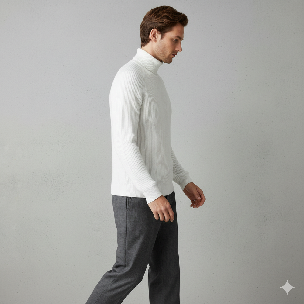 Herren Strickpullover mit Rollkragen | Warm & Elegant | Winter