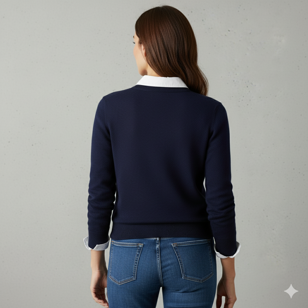 Kuscheliger Damen Strickpullover mit Rundhalsausschnitt | Winter | Elegant