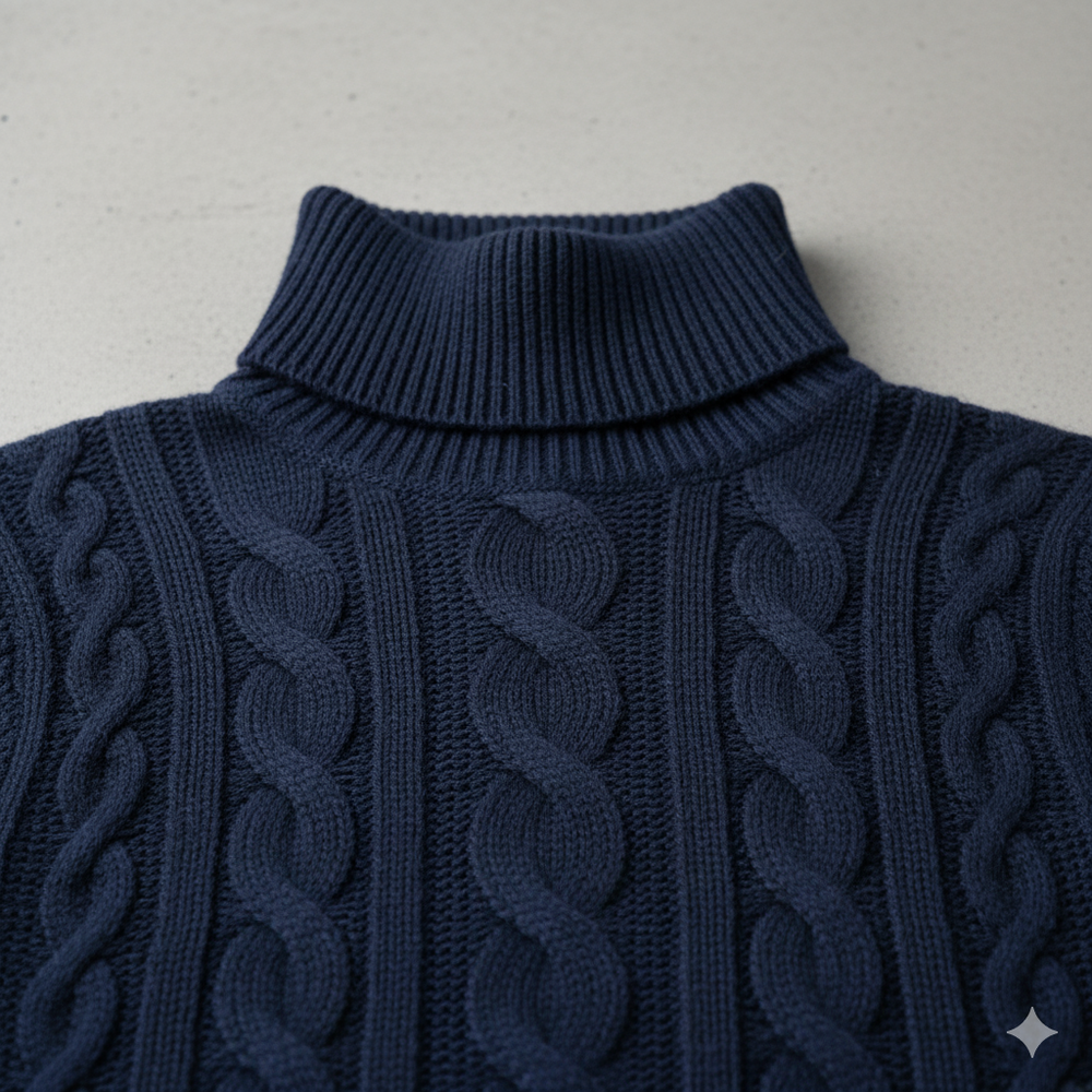 Feiner Herren Strickpullover mit Rollkragen