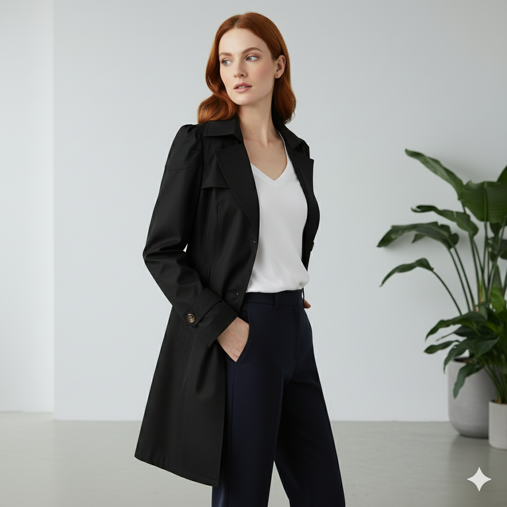 Damen Trenchcoat mit schmalem Schnitt | Mittellang & Elegant