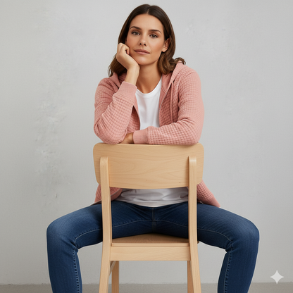 Leichter Damen Kapuzen Strickjacke mit Reißverschluss | Übergang