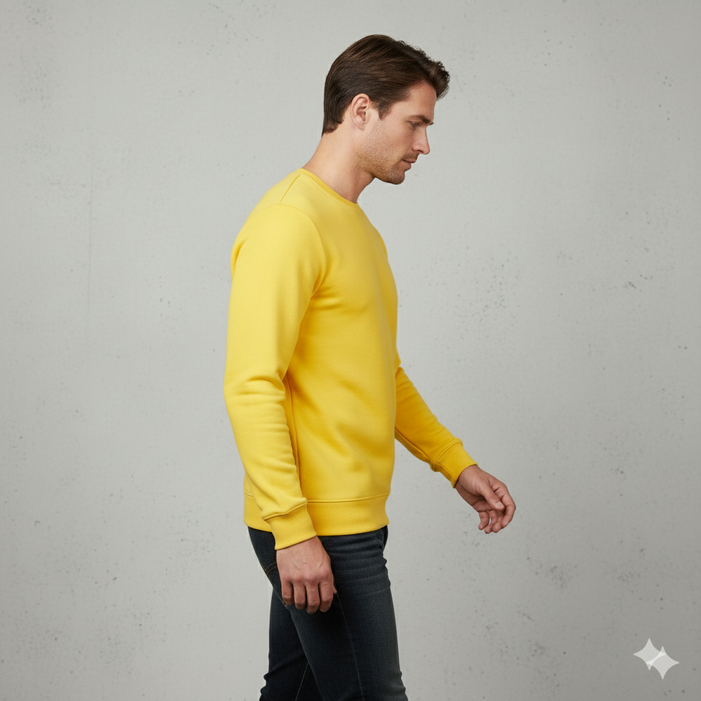 Herren Sweatshirt mit Rundhalsausschnitt