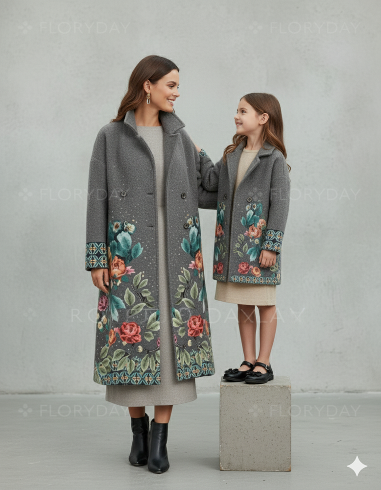 Damen Wollmantel mit Karomuster | Oversize & Warm | Winter