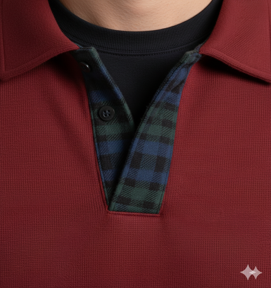 Lässiger Herrenpullover mit Reverskragen | Bequem | Freizeit