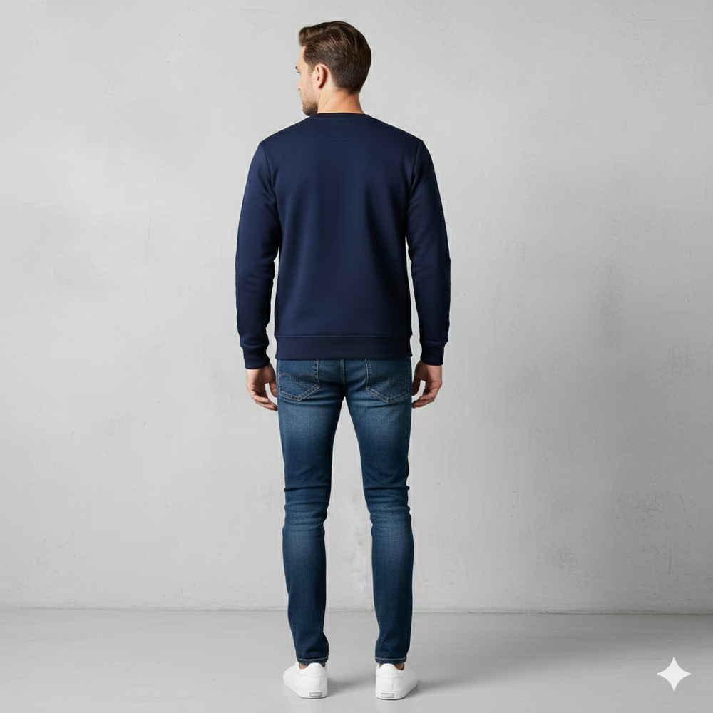 Herren Sweatshirt mit Rundhalsausschnitt