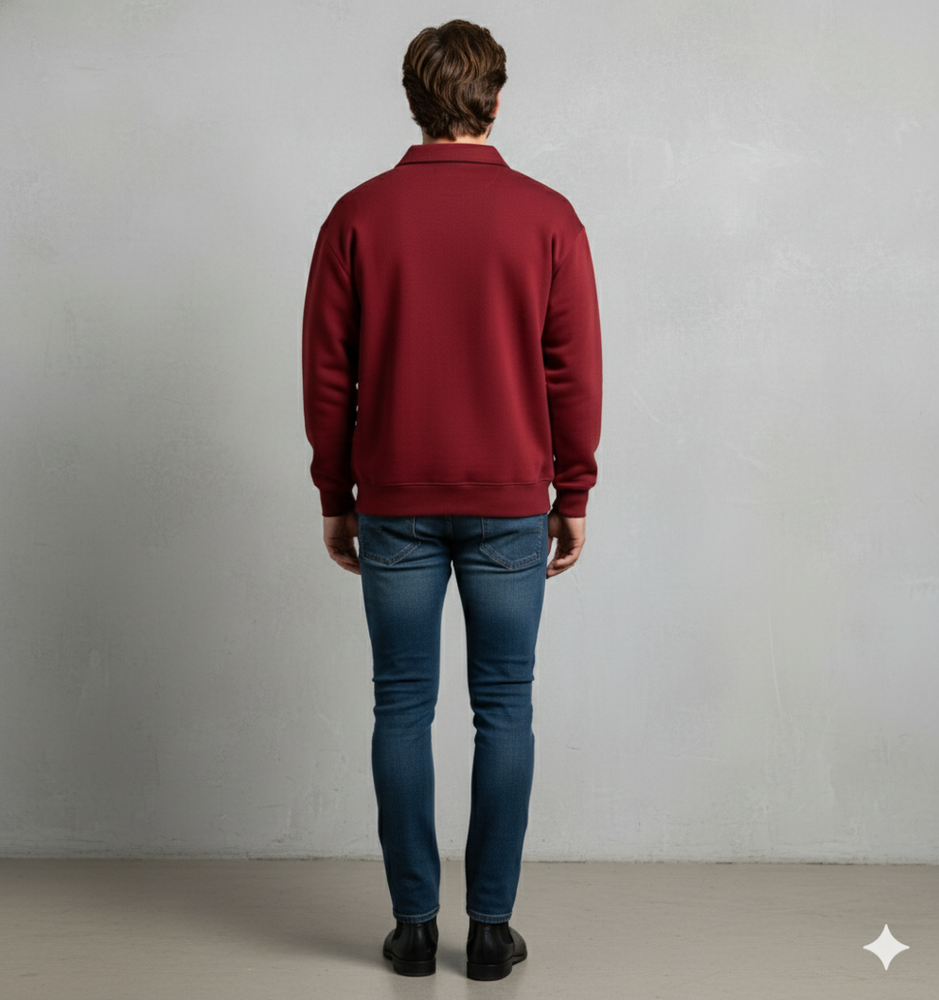 Lässiger Herrenpullover mit Reverskragen | Bequem | Freizeit