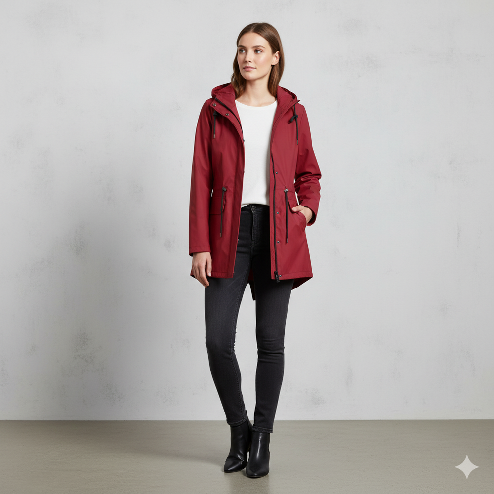 Damen Regenjacke mit Kapuze | Leicht & Wasserdicht | Übergang