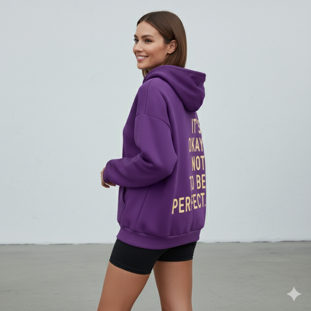 Moderner Damen Hoodie mit Statement