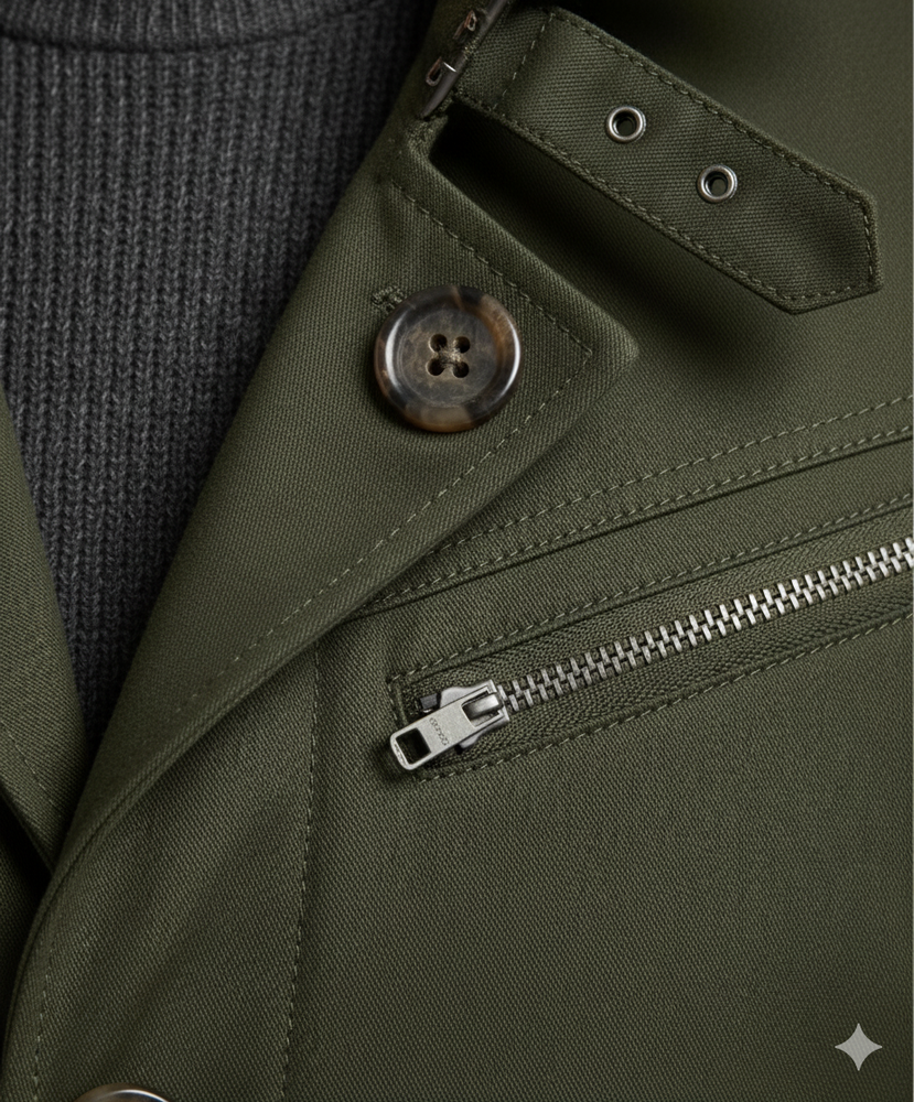 Eleganter Herren Trenchcoat mit Reverskragen | Herbst Übergang