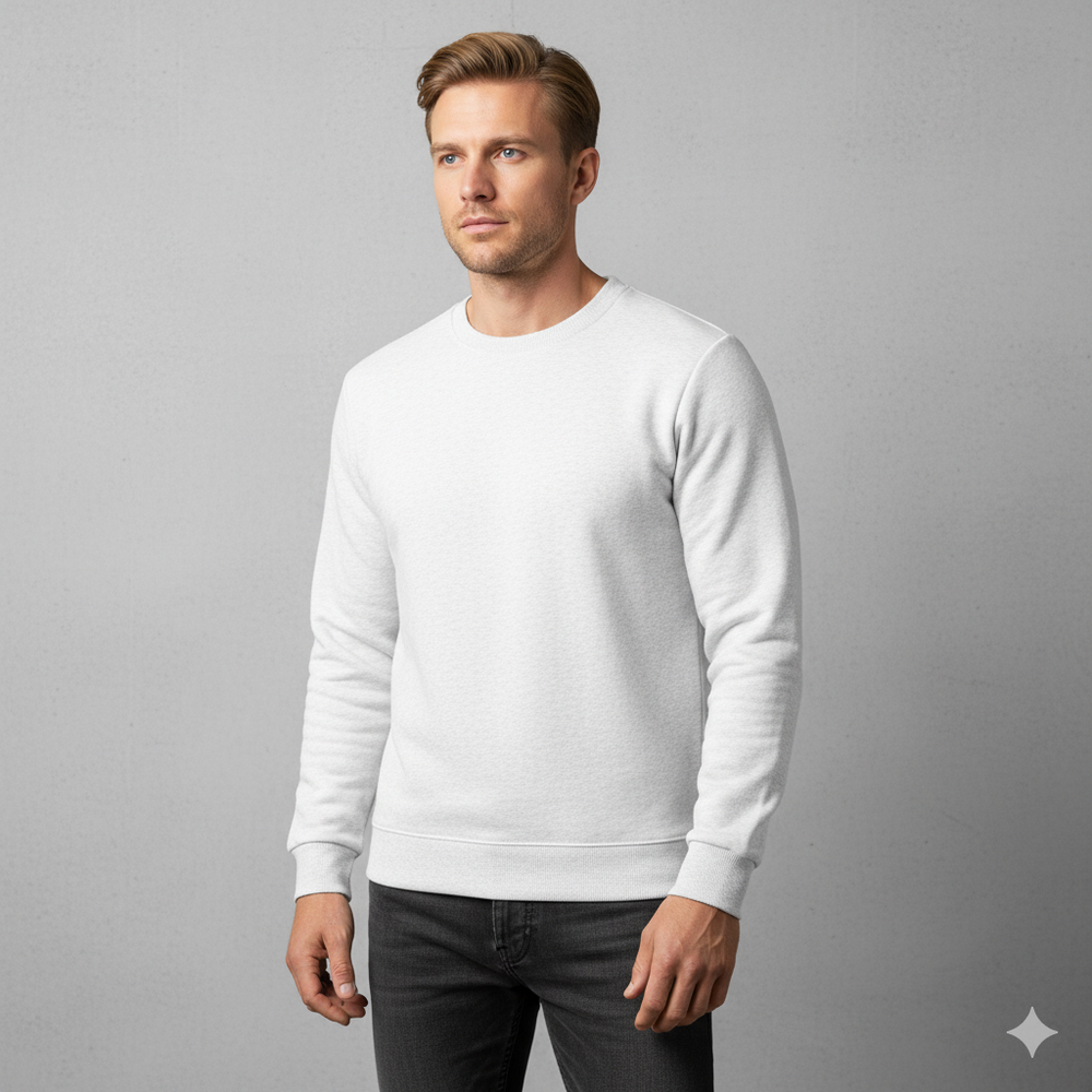 Herren Sweatshirt mit Rundhalsausschnitt