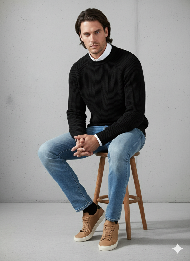 Herren Strickpullover mit Rollkragen | Warm & Elegant | Winter