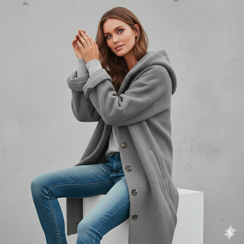 Warmer Damen Mantel aus Teddyfleece | Kuschelig & Elegant für Winter
