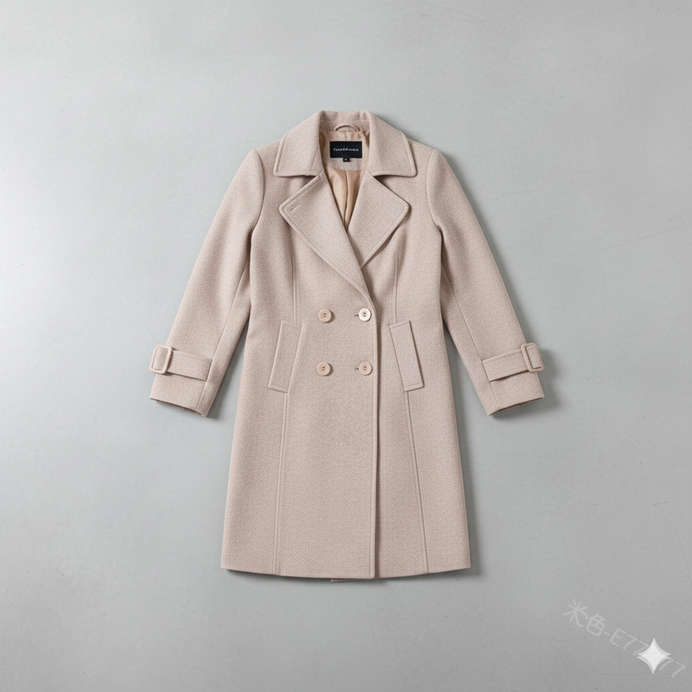 Damen Wollmantel mit Reverskragen | Elegant & Mittellang | Herbst/Winter