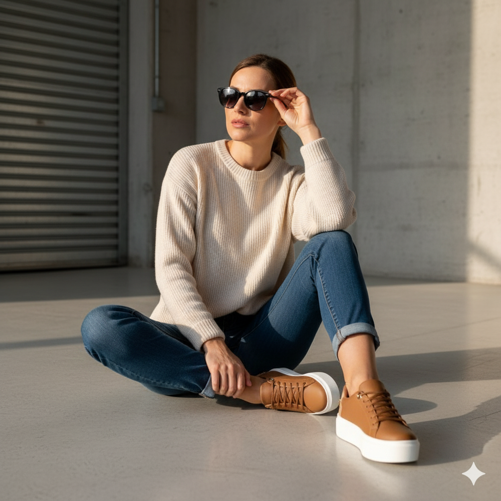 Damen Sneaker mit Plateau Sohle | Elegant & Bequem