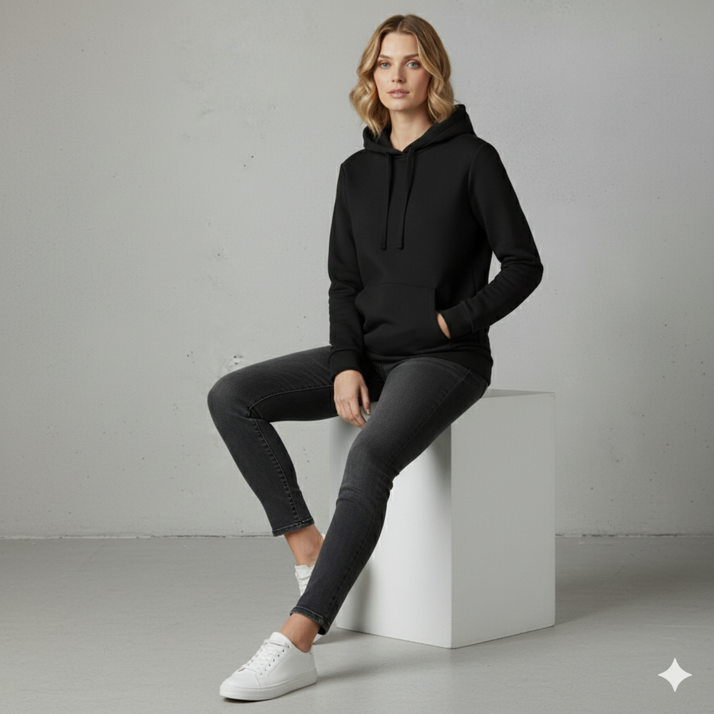 Lässiger Damen Hoodie mit Rückendruck