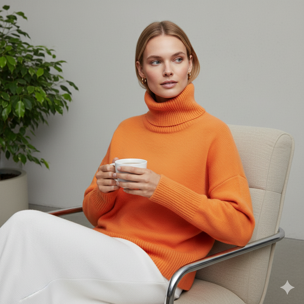 Kuscheliger Damenpullover mit Rollkragen | Warm für Herbst/Winter