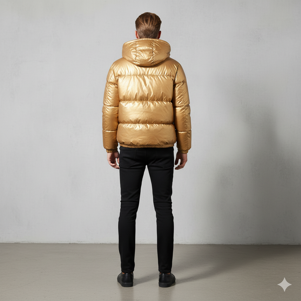 Herren Pufferjacke mit Kapuze | Winter | Warm & Modern