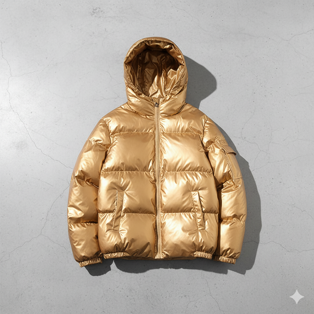 Herren Pufferjacke mit Kapuze | Winter | Warm & Modern