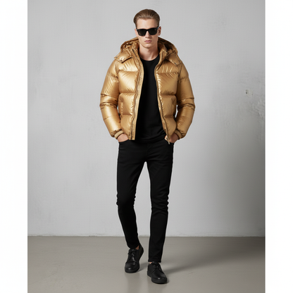 Herren Steppjacke mit Kapuze | Winter | Warm & Modern