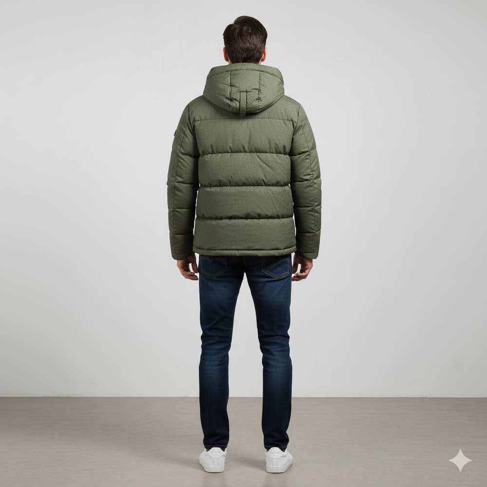 Herren Steppjacke mit Kapuze | Winter | Warm & Atmungsaktiv