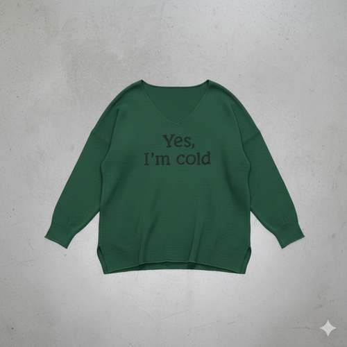 Damenpullover mit V Ausschnitt und Print | Freizeit