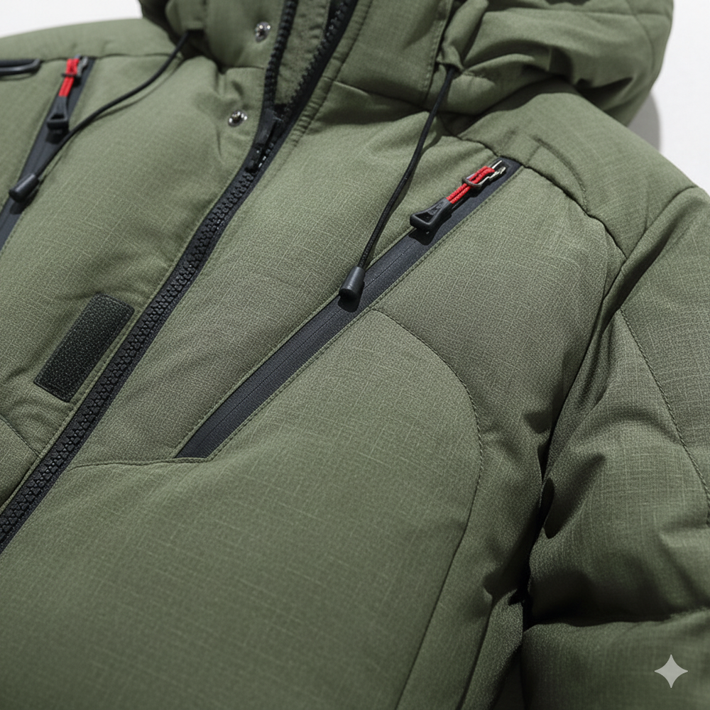 Herren Steppjacke mit Kapuze | Winter | Warm & Atmungsaktiv