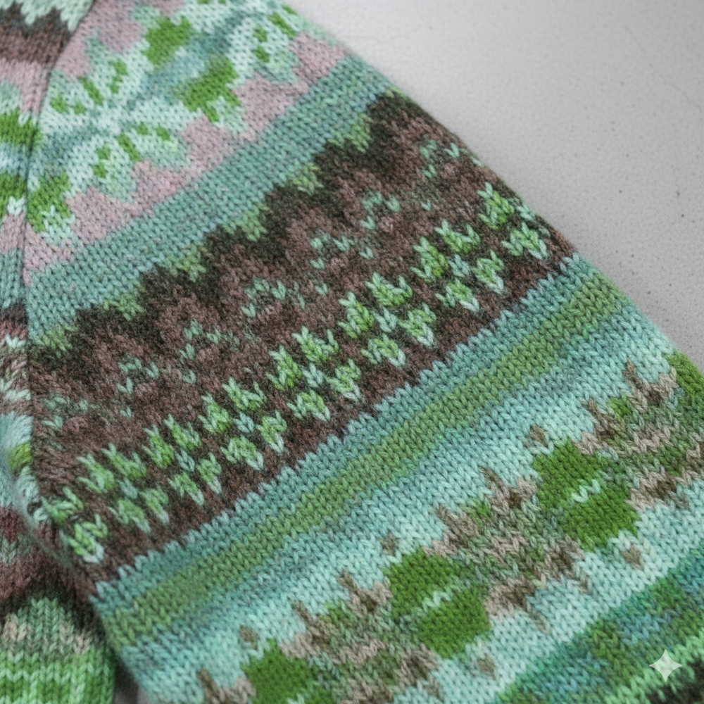 Gemusterter Damen Hoodie Pullover mit Kapuze | Winter