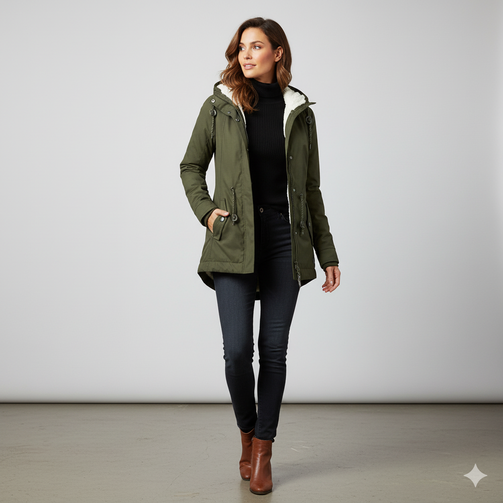 Damen Winterjacke mit Fleecefutter | Warm & Wetterfest