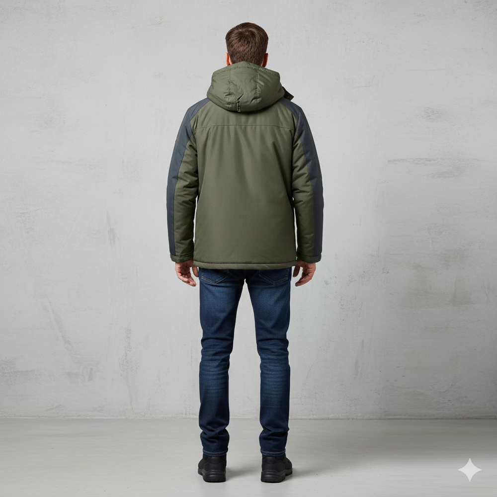 Herren Skijacke mit Kapuze | Winddicht & Warm | Winter Outdoor