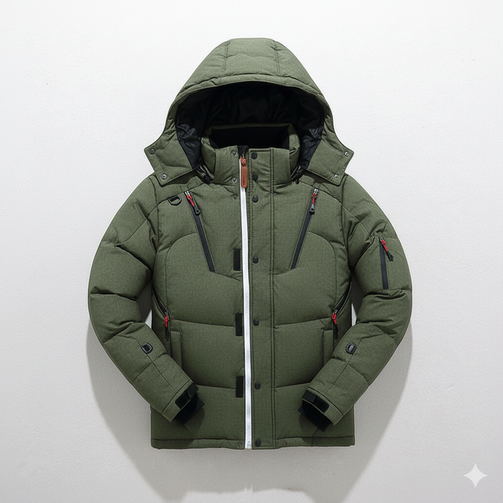 Herren Steppjacke mit Kapuze | Winter | Warm & Atmungsaktiv