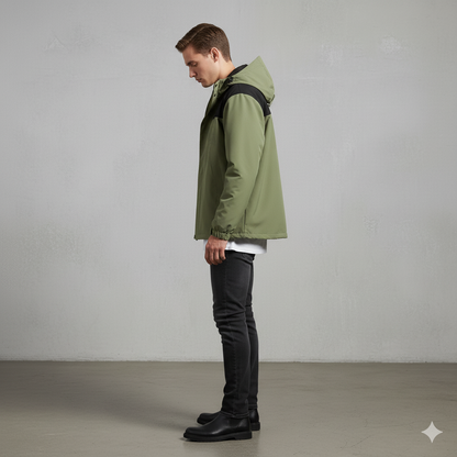 Herren Outdoorjacke mit Kapuze | Winddicht & Leicht | Freizeit