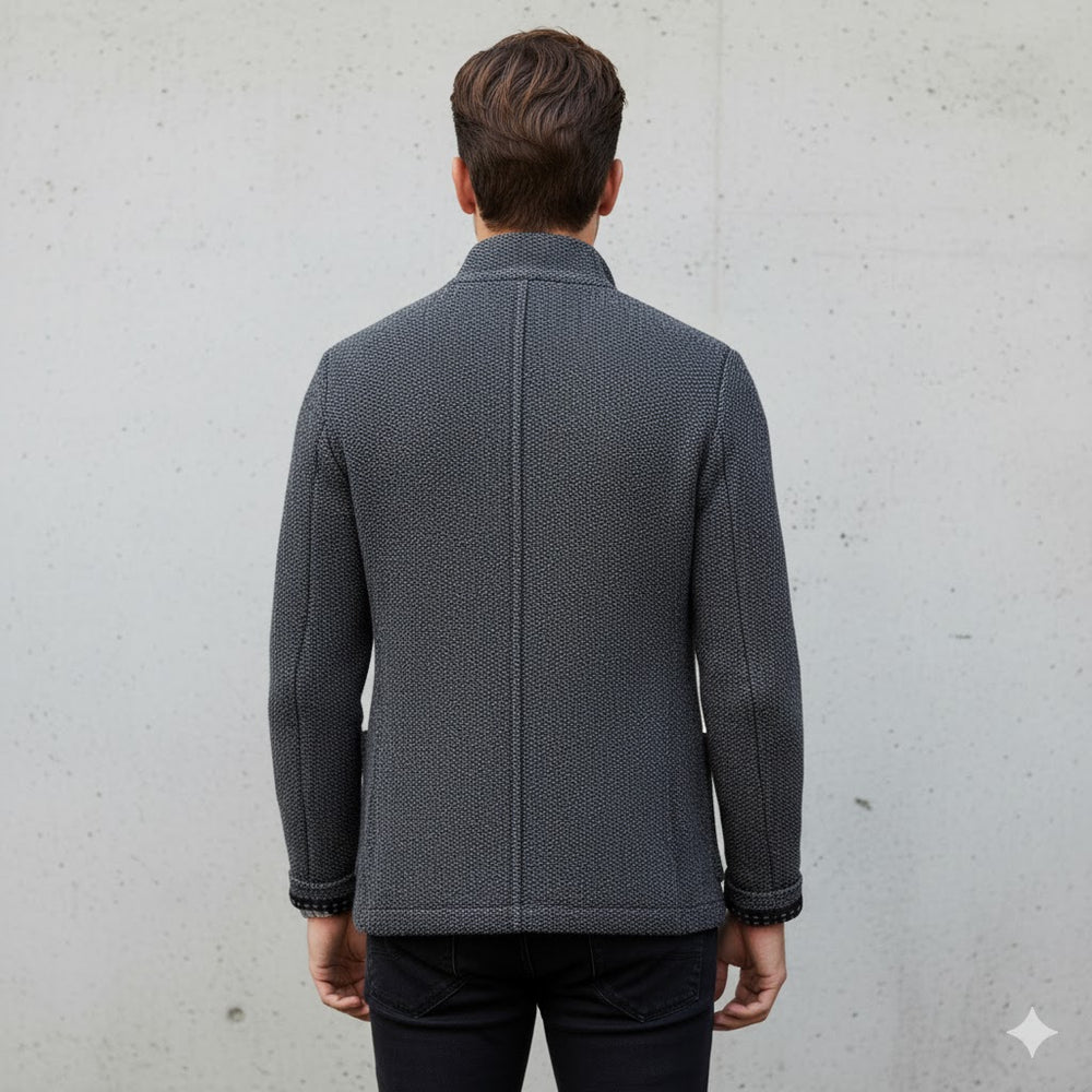 Herren Strickjacke mit Stehkragen | Slim Fit | Winter