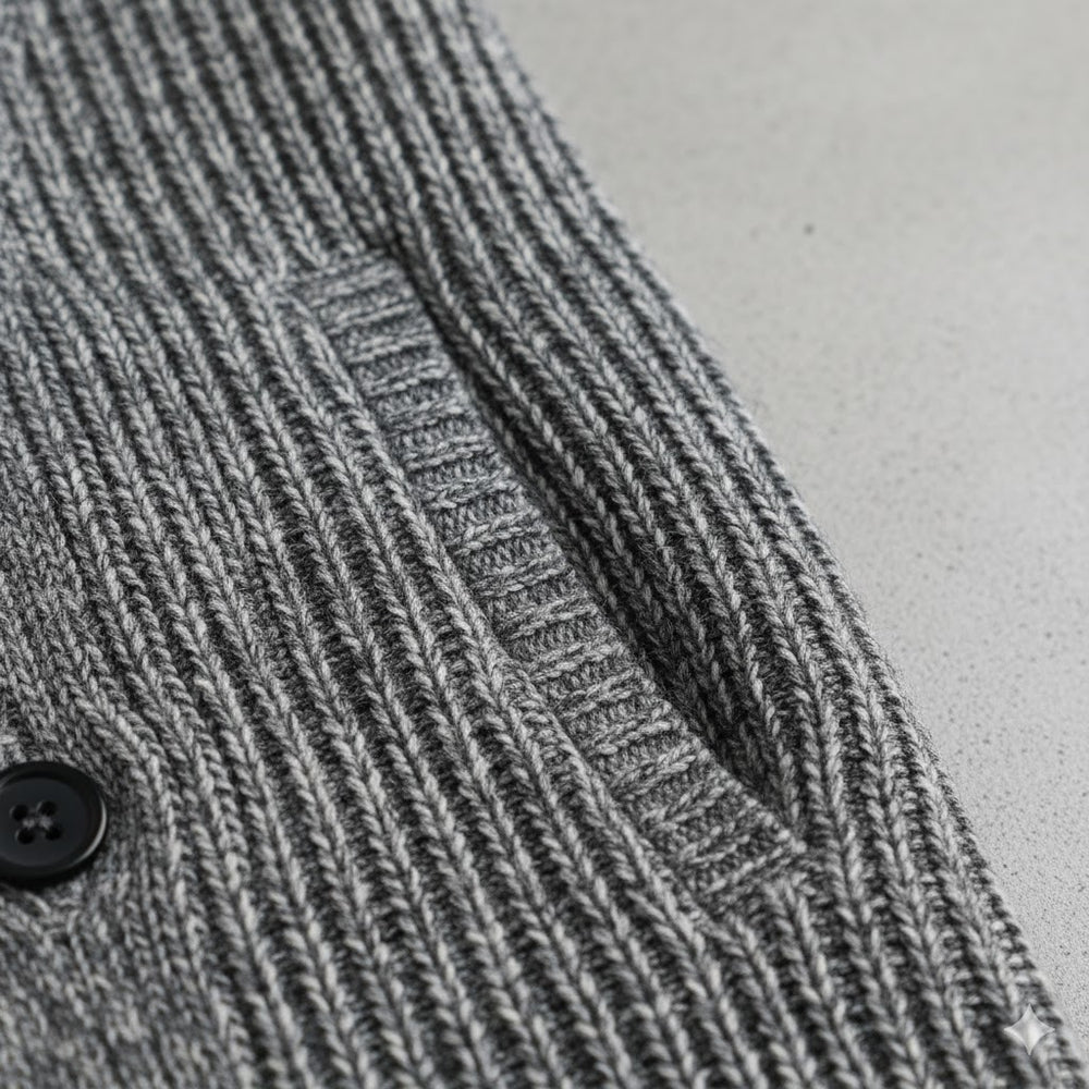 Herren Strickjacke mit Stehkragen | Slim Fit | Winter