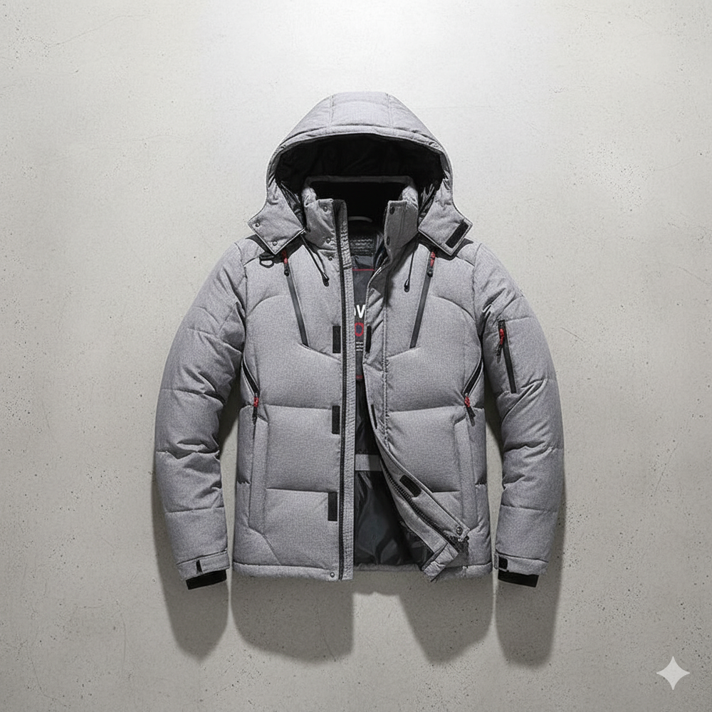 Herren Steppjacke mit Kapuze | Winter | Warm & Atmungsaktiv