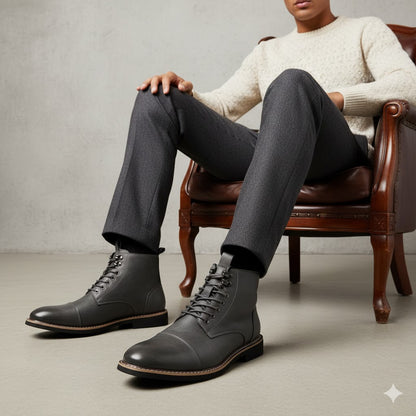 Elegante Herren Stiefeletten | Rutschfest & mit Reißverschluss