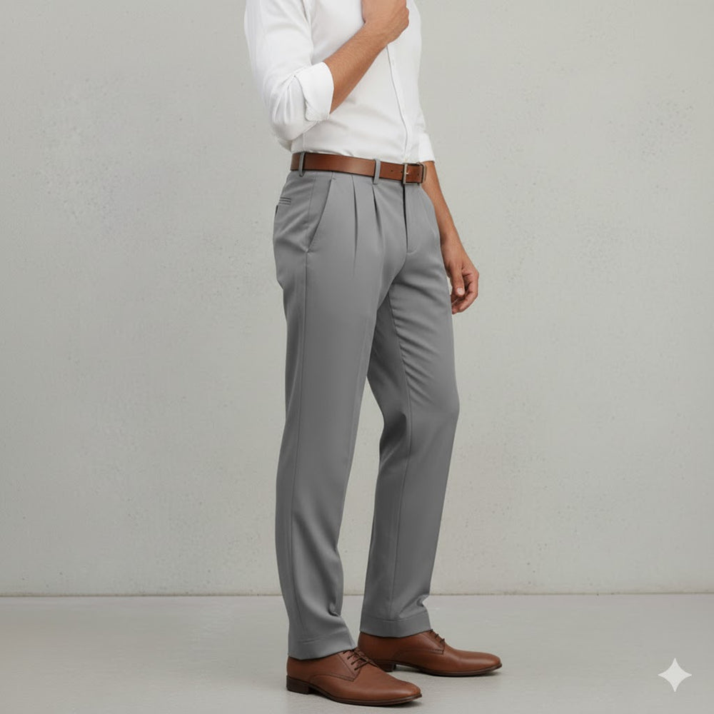 Klassische Herren Stoffhose | Regular Fit & Knitterarm