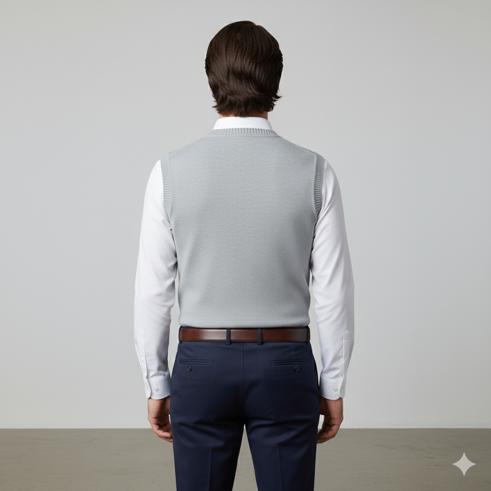 Herren Strickweste im College Stil | Herbst | Übergröße