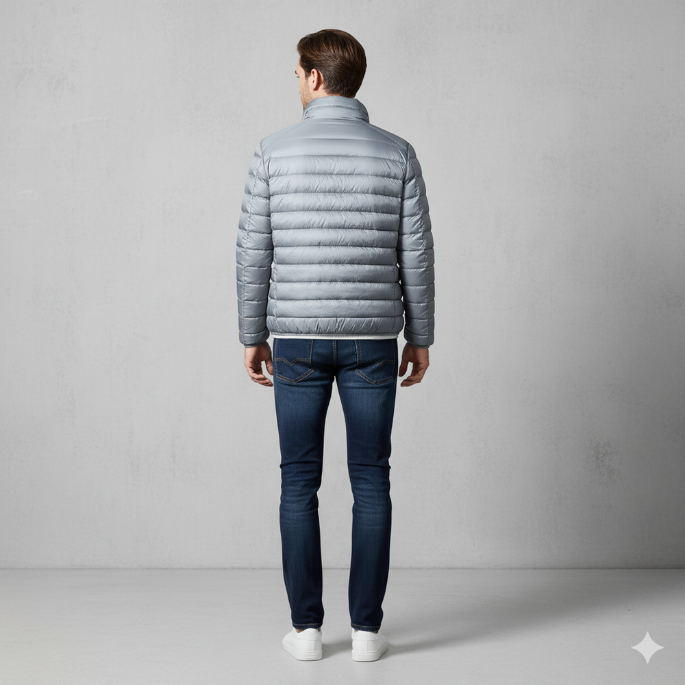 Leichte Herren Steppjacke mit Stehkragen | Übergang | Atmungsaktiv