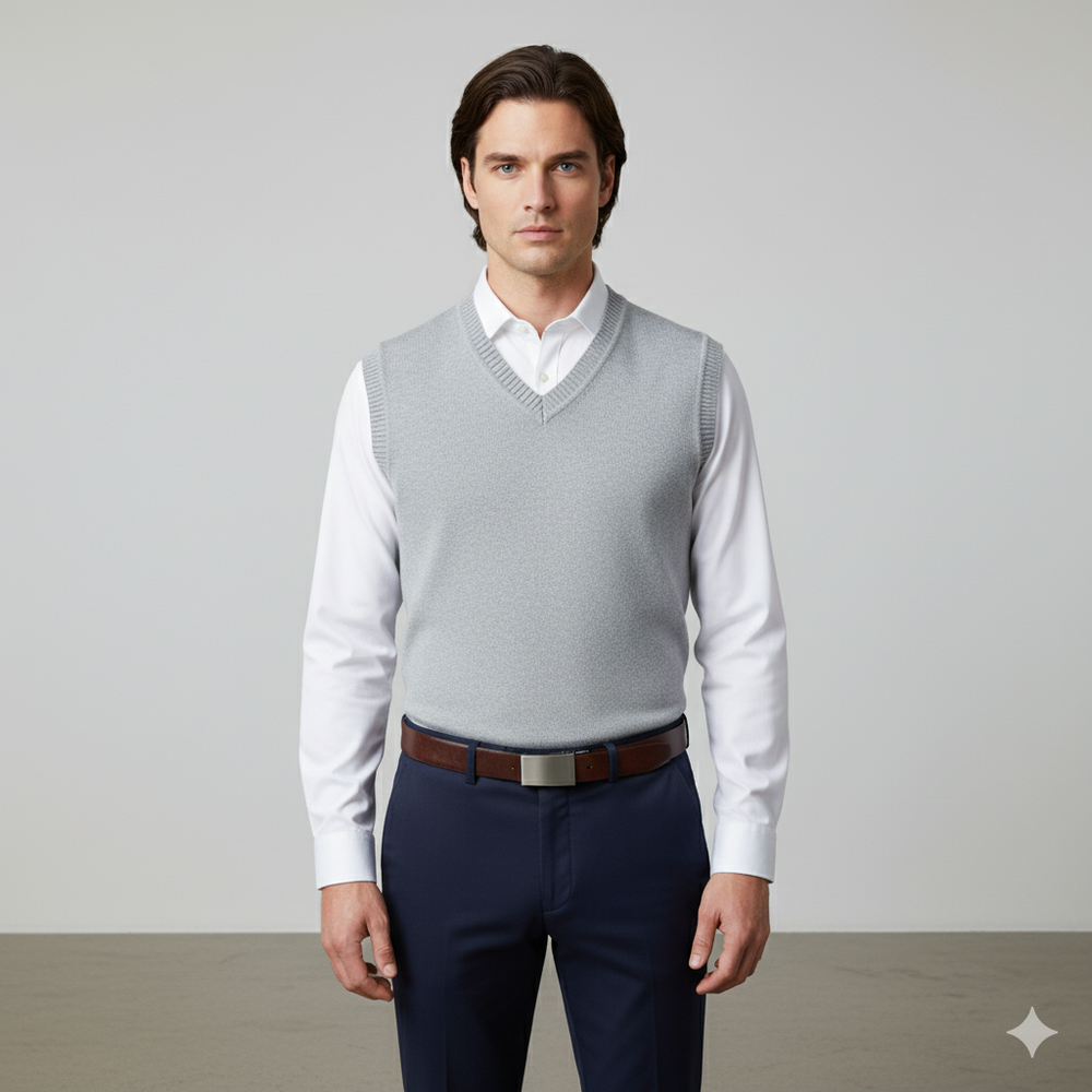 Herren Strickweste im College Stil | Herbst | Übergröße